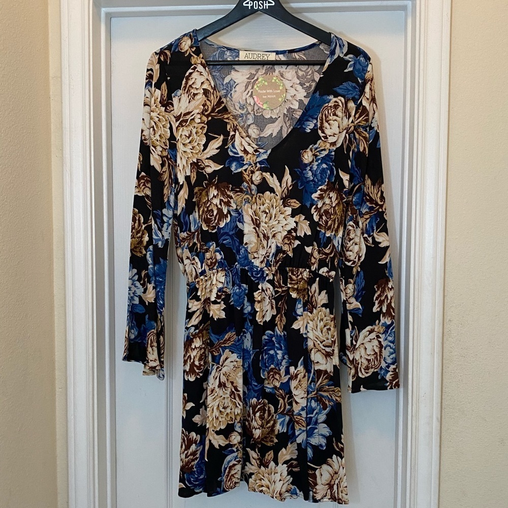 Bohemian Floral Tunic / Mini Dress